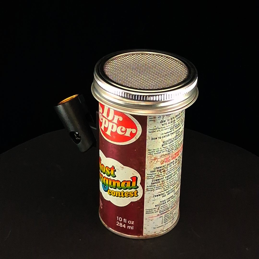 Lo Fi Soda Can Microphone - English and French Dr. Pepper