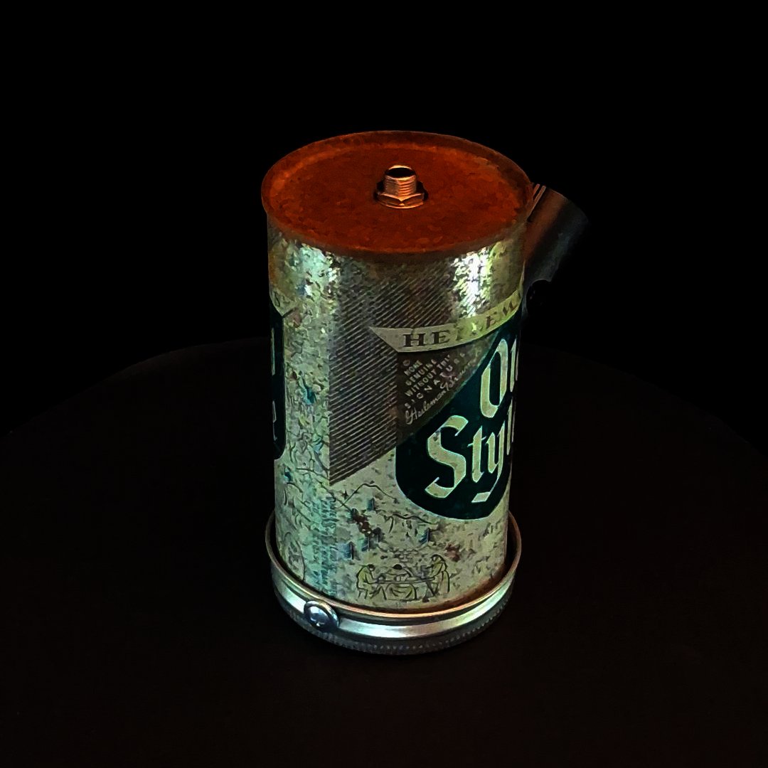 Lo Fi Beer Can Microphone - Rusted Heileman's Old Style