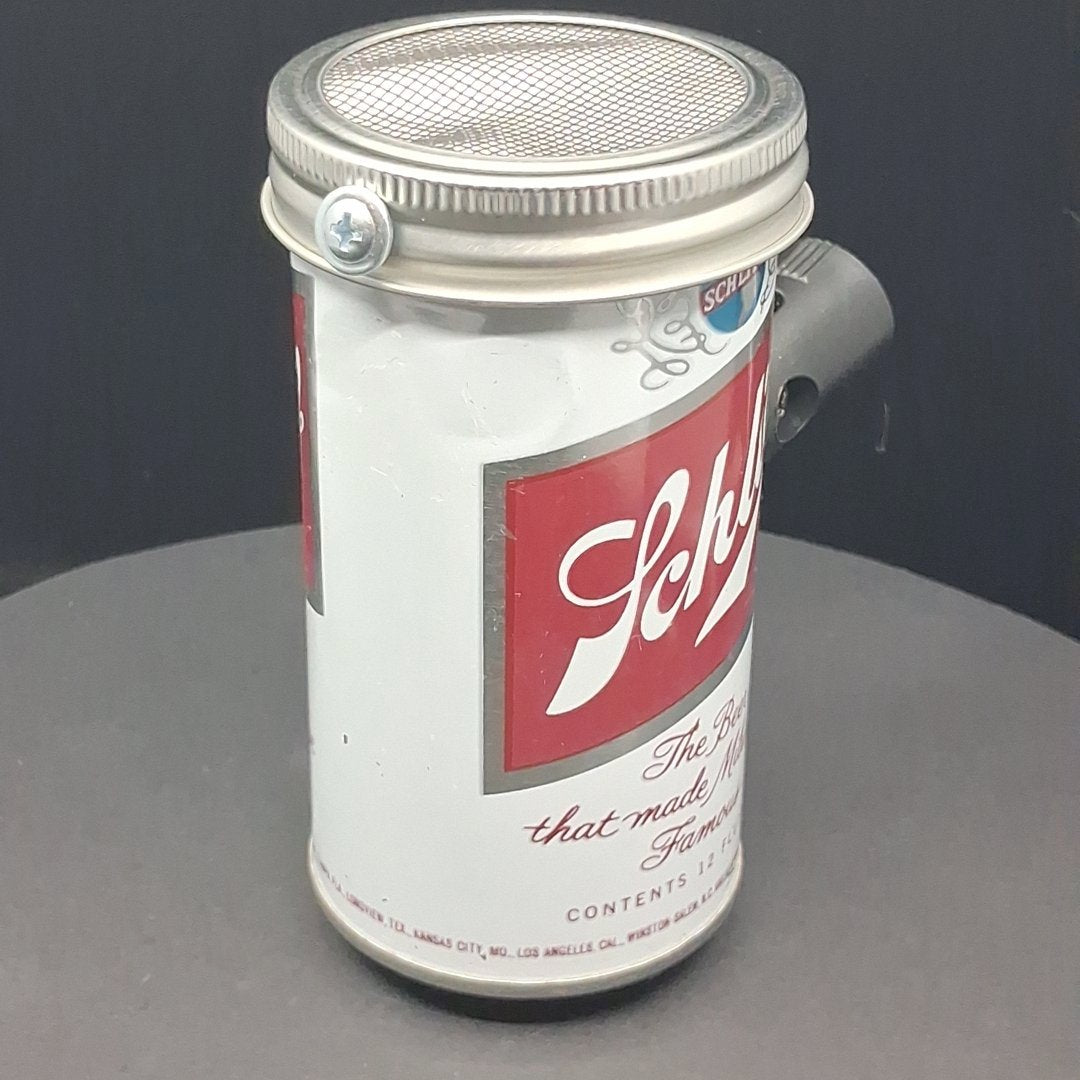 Lo Fi Beer Can Microphone - Red and White Schlitz