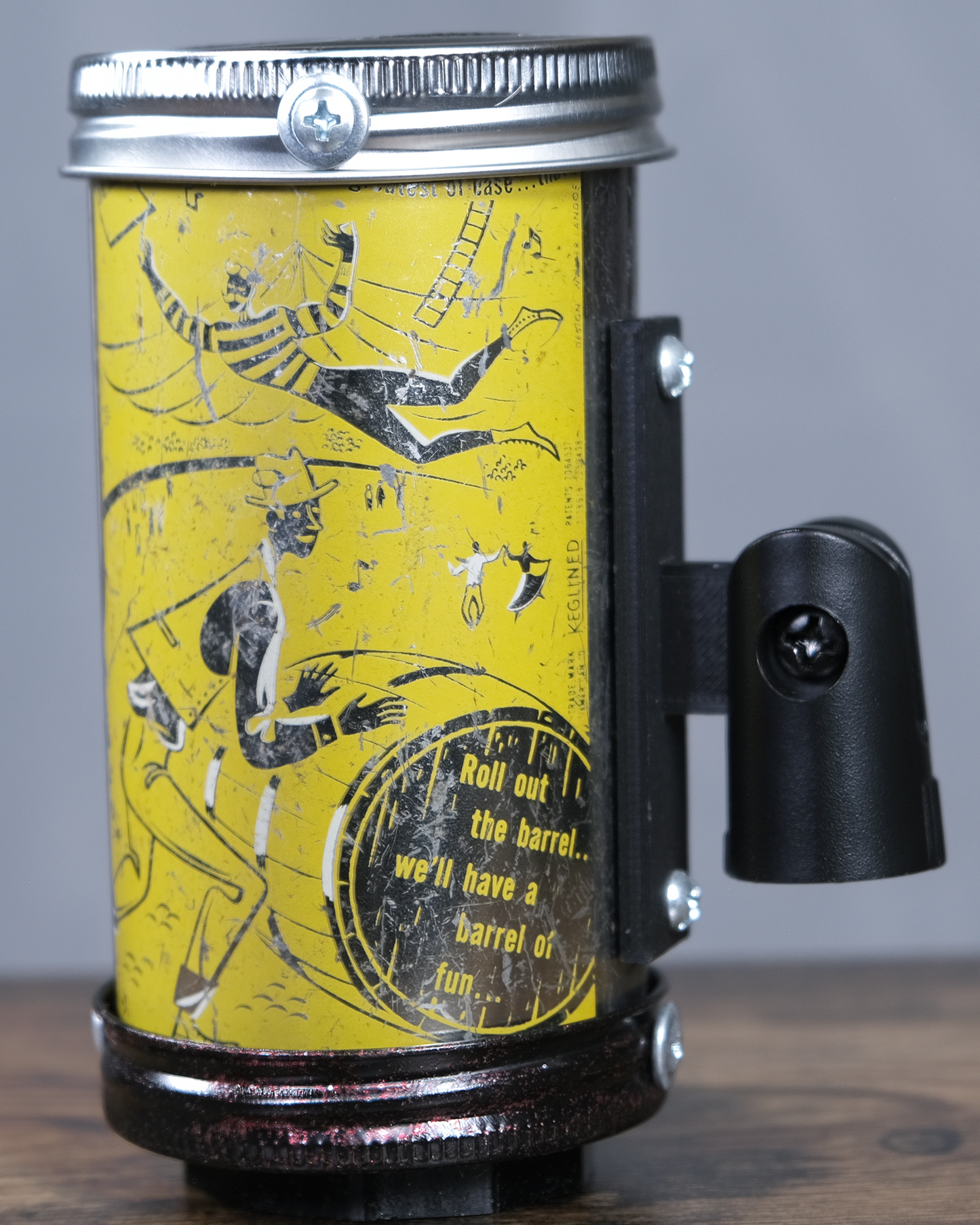 Lo Fi Beer Can Microphone - 1950s Boeing Wind Tunnel Rainier, Yellow Bavarian Circus