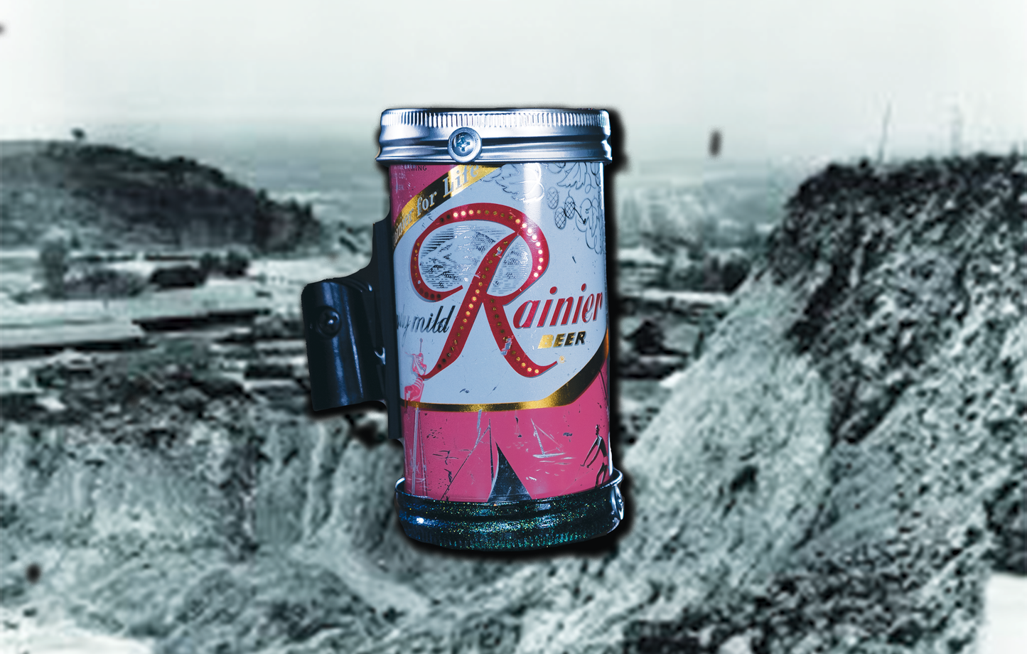 Lo fi Beer Can Microphone - 1950s Boeing Wind Tunnel Rainier, Pink Parks and Recreation