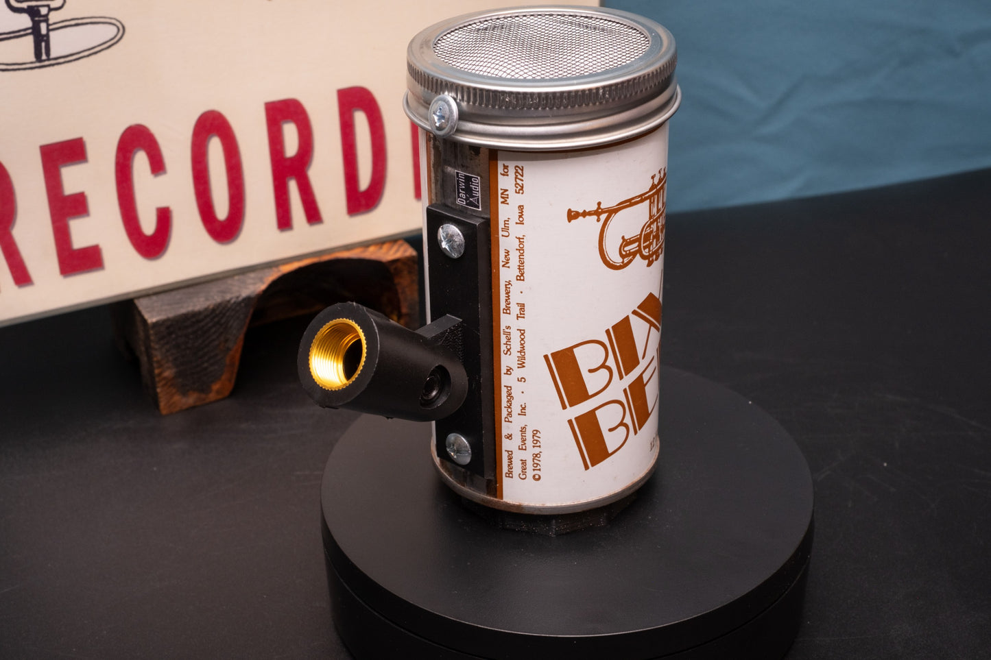 Lo Fi Beer Can Microphone - Trumpet Bix Beer