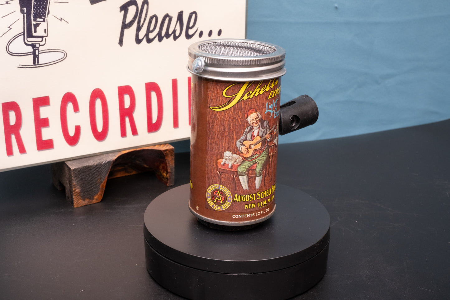 Lo Fi Beer Can Microphone - Schell's Old Man Acoustic Guitar