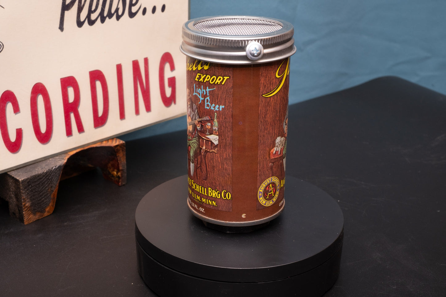 Lo Fi Beer Can Microphone - Schell's Old Man Acoustic Guitar