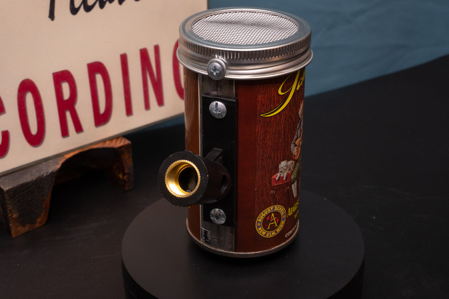 Lo Fi Beer Can Microphone - Schell's Old Man Acoustic Guitar