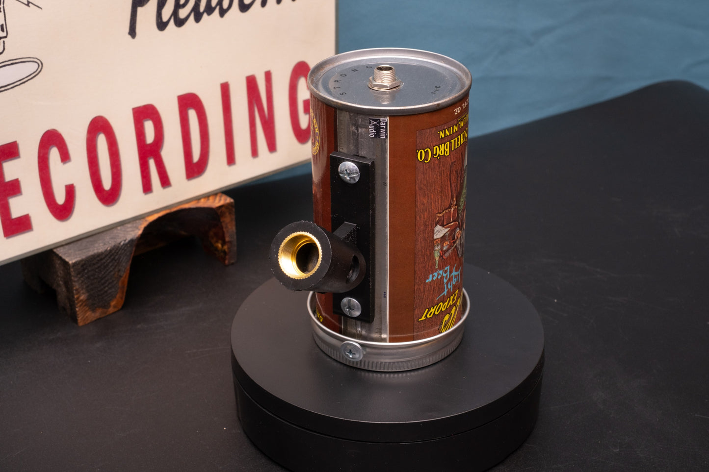 Lo Fi Beer Can Microphone - Schell's Old Man Acoustic Guitar