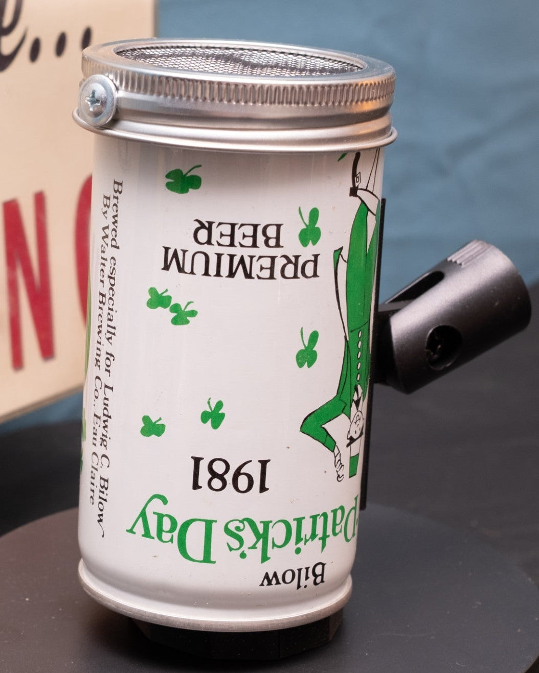 Lo Fi Beer Can Microphone - New Jersey Bilow 1981 St. Patrick's Day