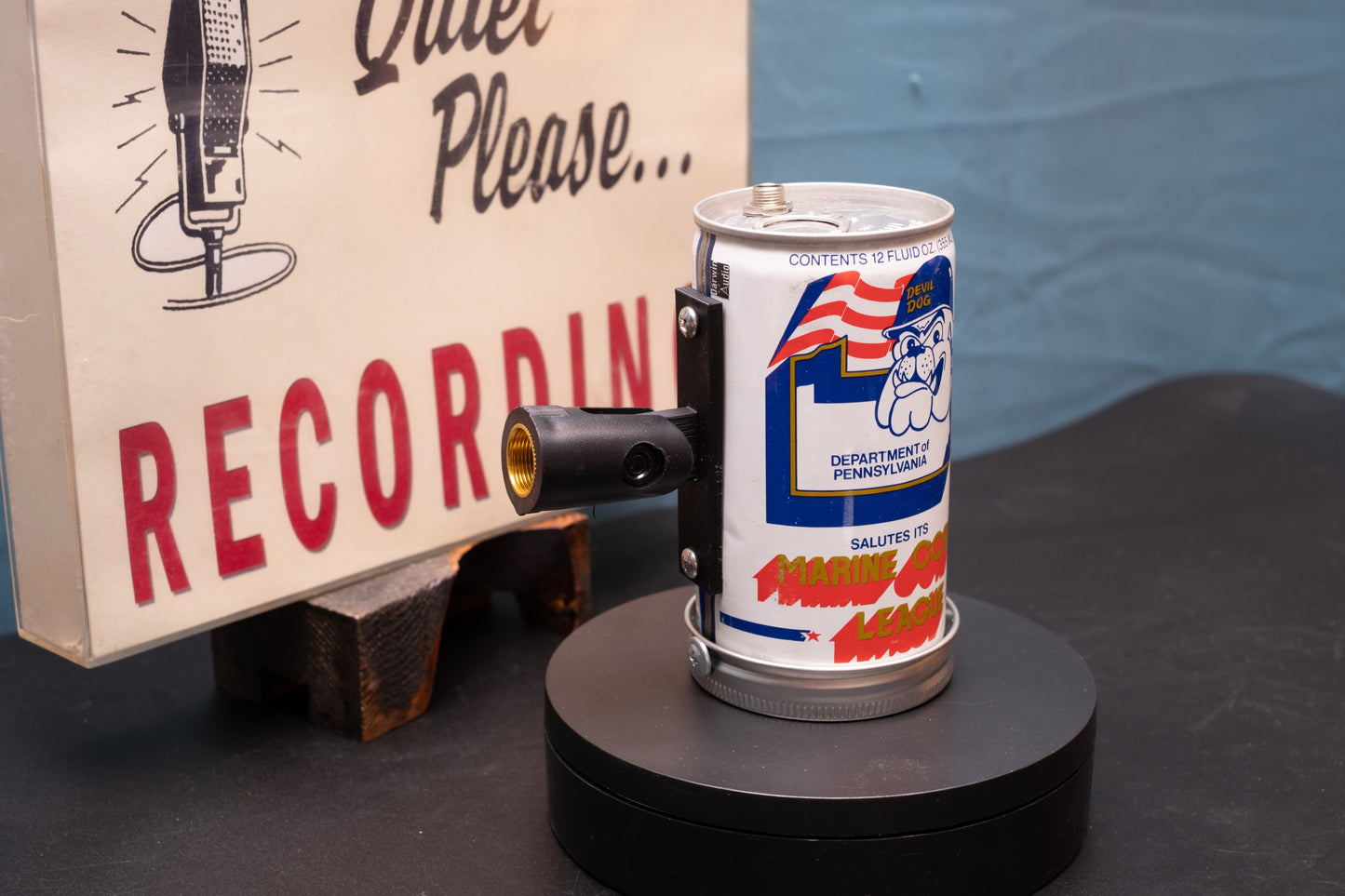 Lo Fi Beer Can Microphone - Pennsylvania Iron City Marine Corps League