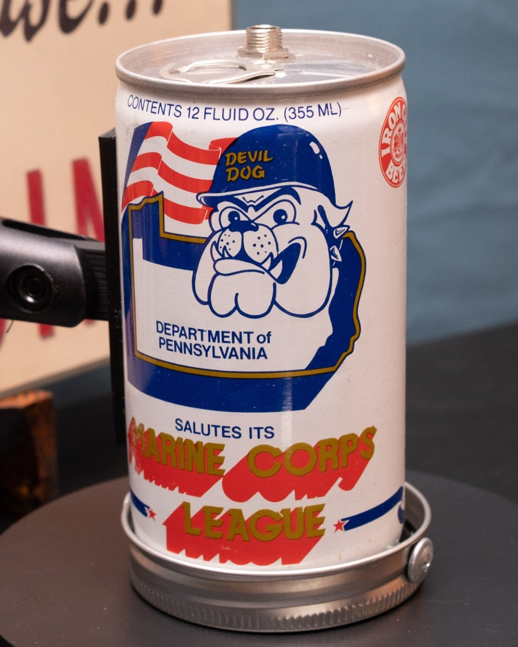Lo Fi Beer Can Microphone - Pennsylvania Iron City Marine Corps League