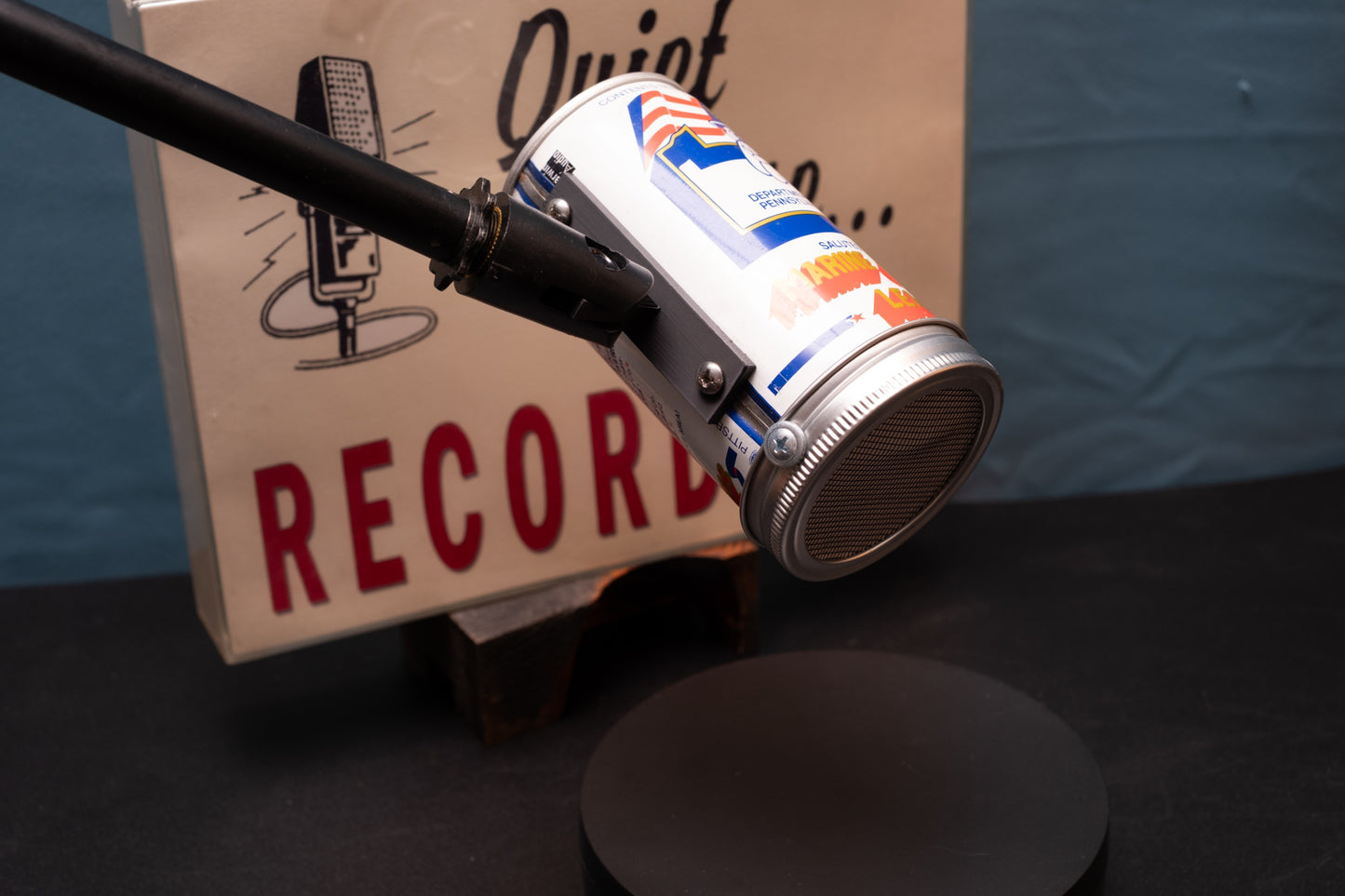 Lo Fi Beer Can Microphone - Pennsylvania Iron City Marine Corps League