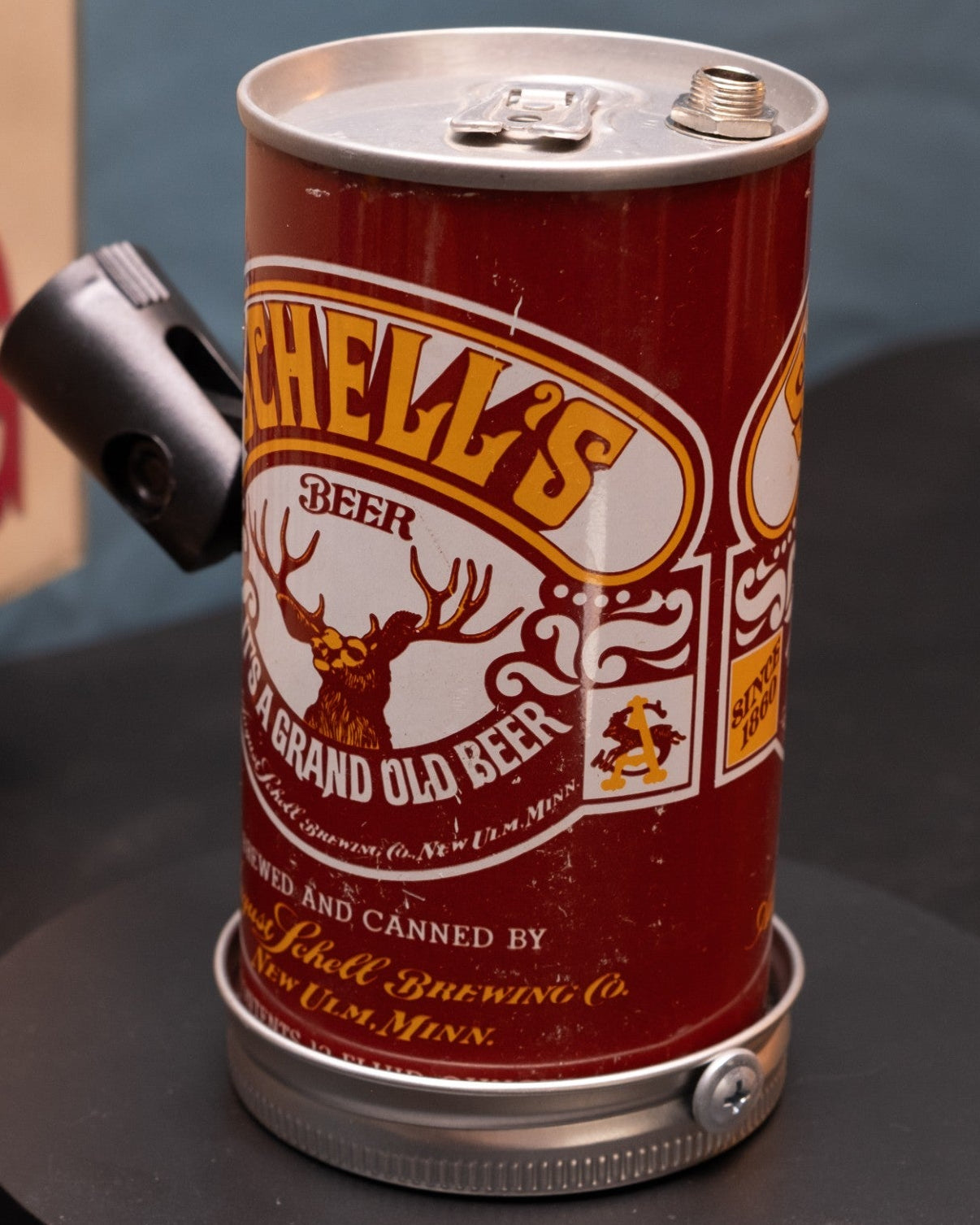 Lo Fi Beer Can Microphone - Schell's Brick Red Deer