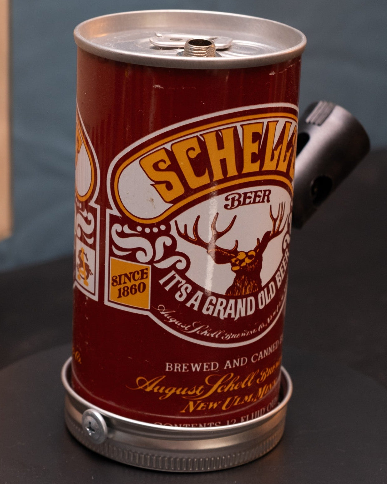 Lo Fi Beer Can Microphone - Schell's Brick Red Deer