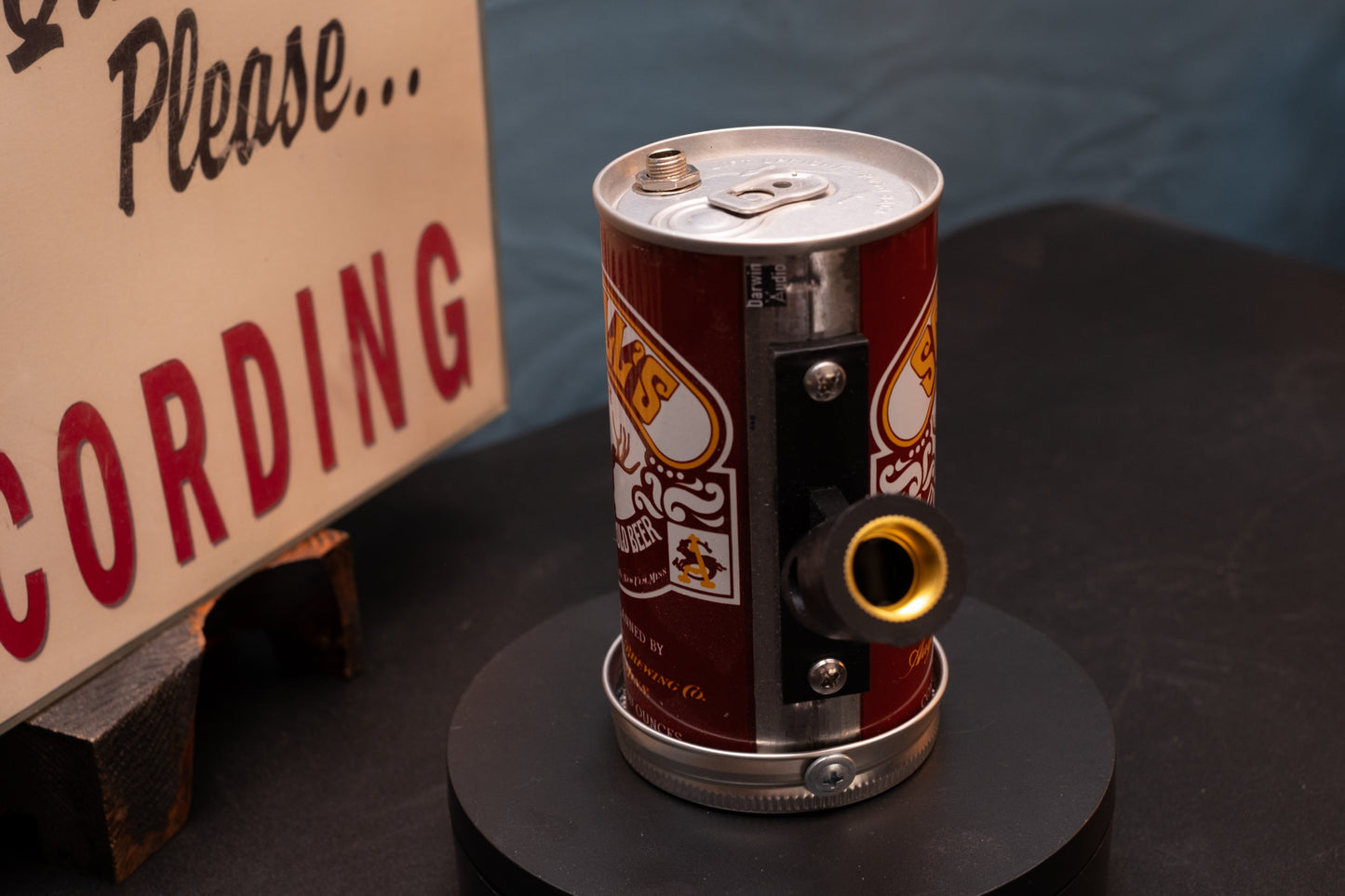 Lo Fi Beer Can Microphone - Schell's Brick Red Deer