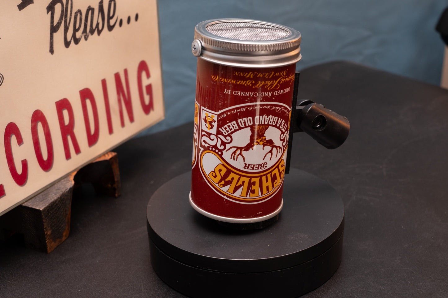 Lo Fi Beer Can Microphone - Schell's Brick Red Deer