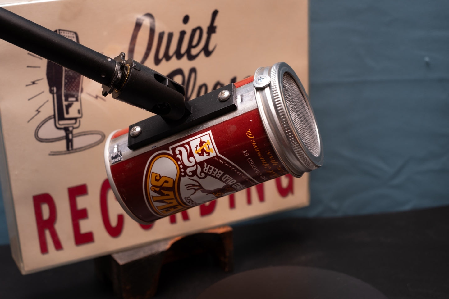 Lo Fi Beer Can Microphone - Schell's Brick Red Deer