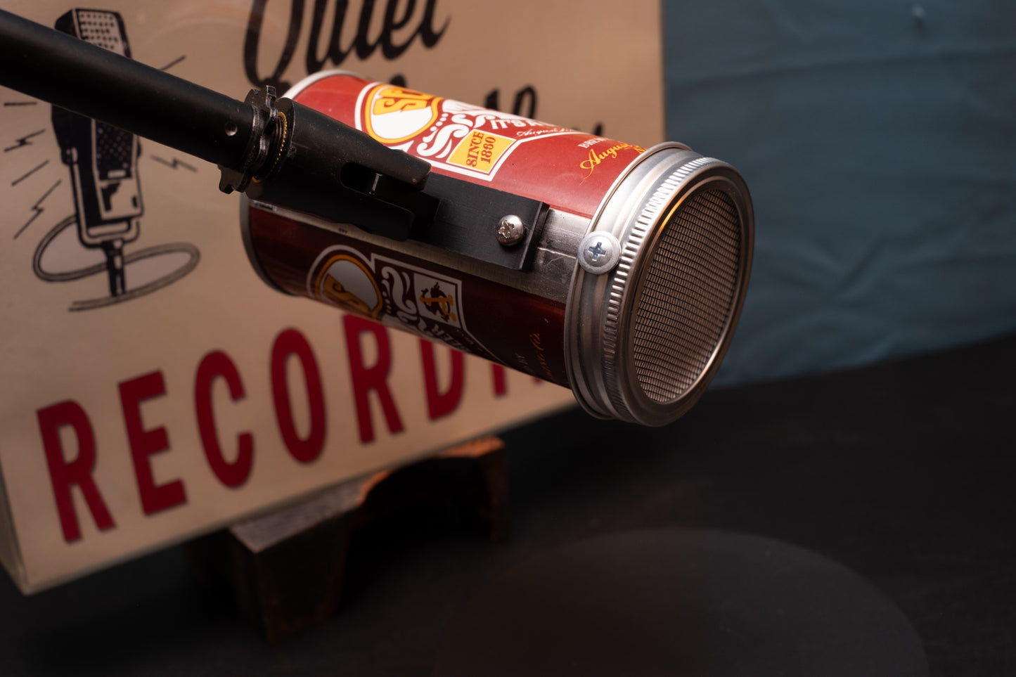 Lo Fi Beer Can Microphone - Schell's Brick Red Deer