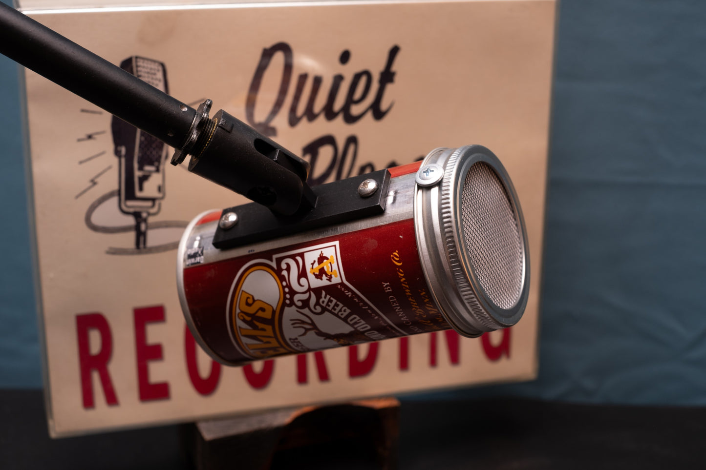 Lo Fi Beer Can Microphone - Schell's Brick Red Deer