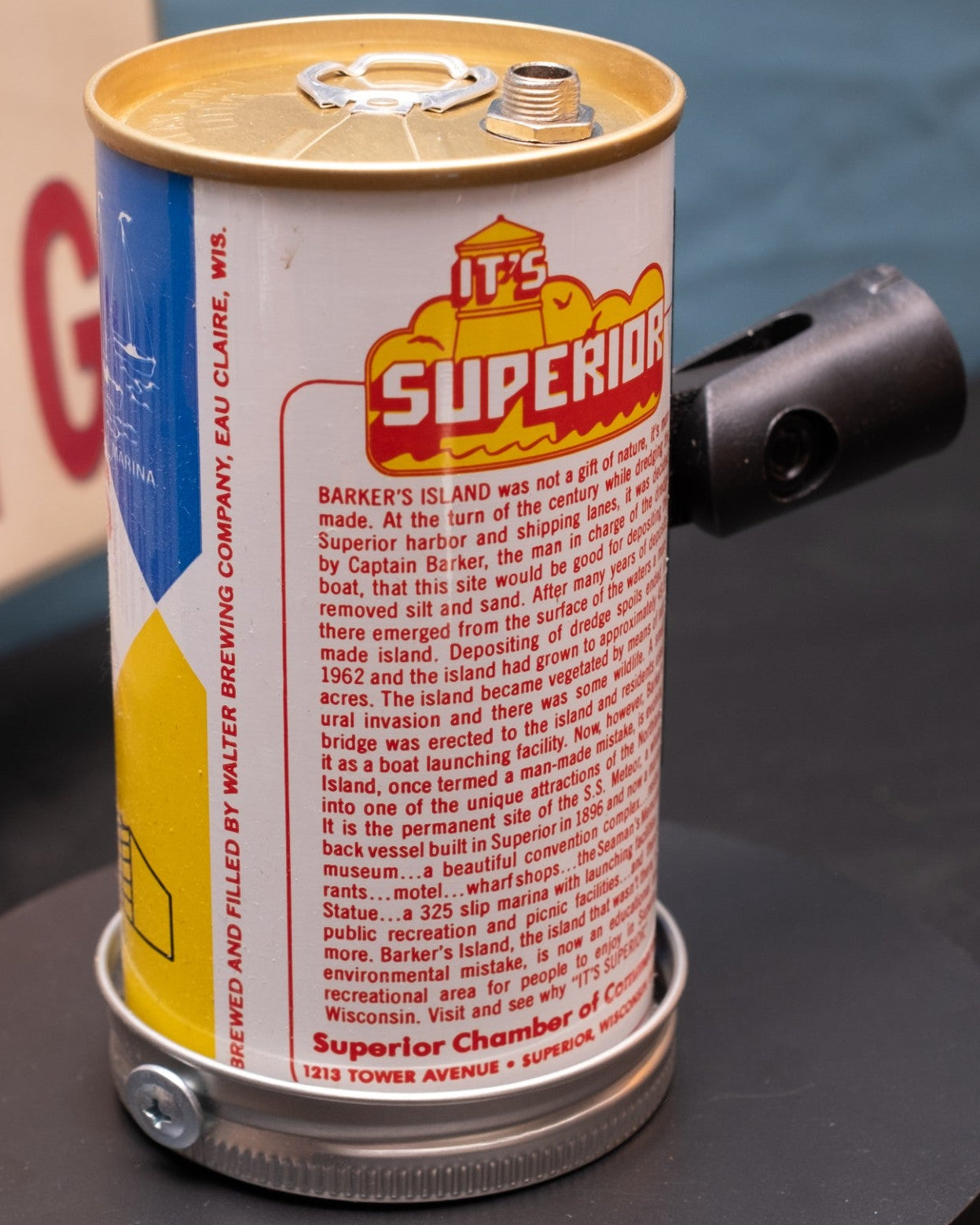 Lo Fi Beer Can Microphone - Wisconsin Barker's Island