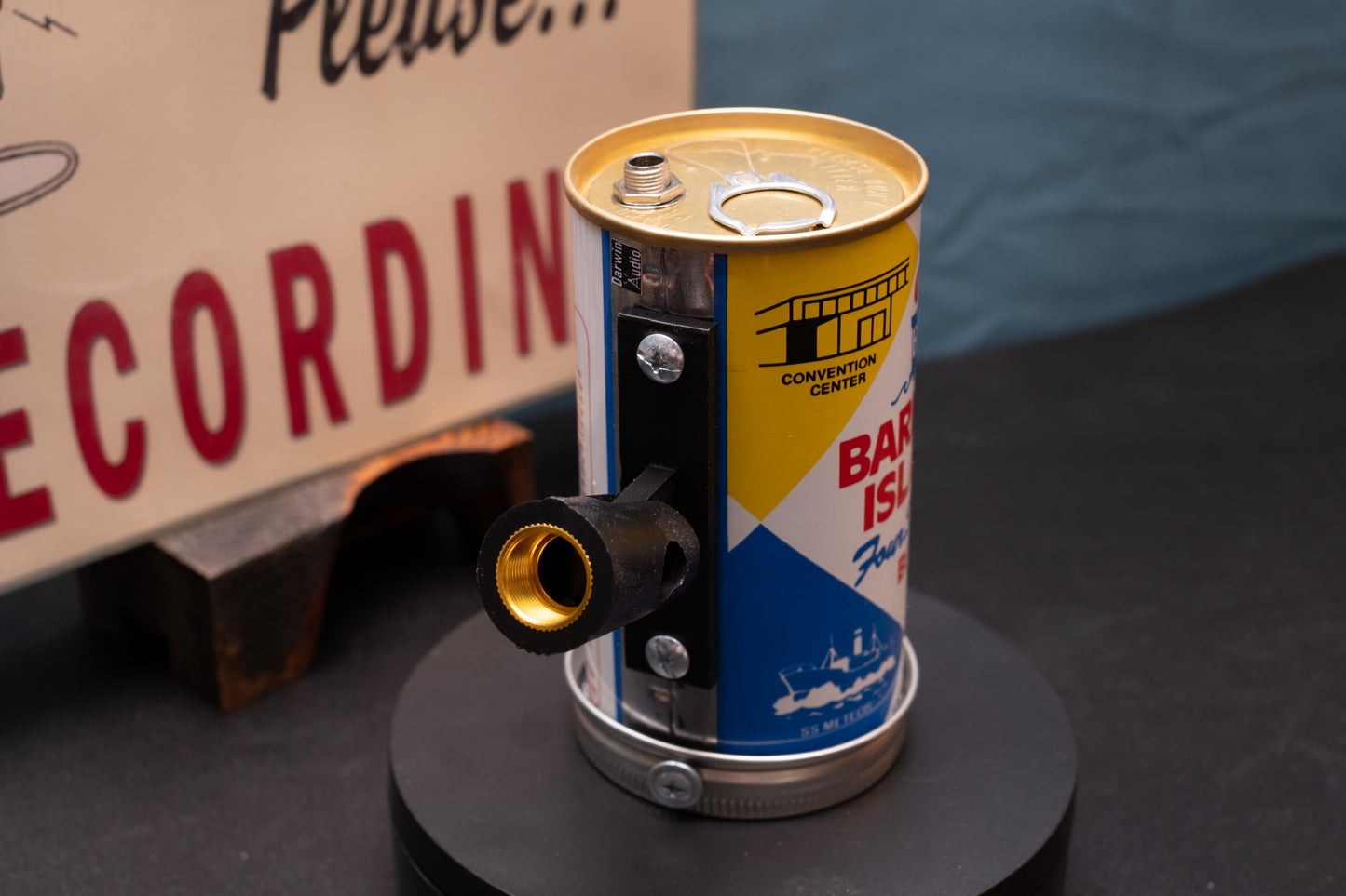 Lo Fi Beer Can Microphone - Wisconsin Barker's Island