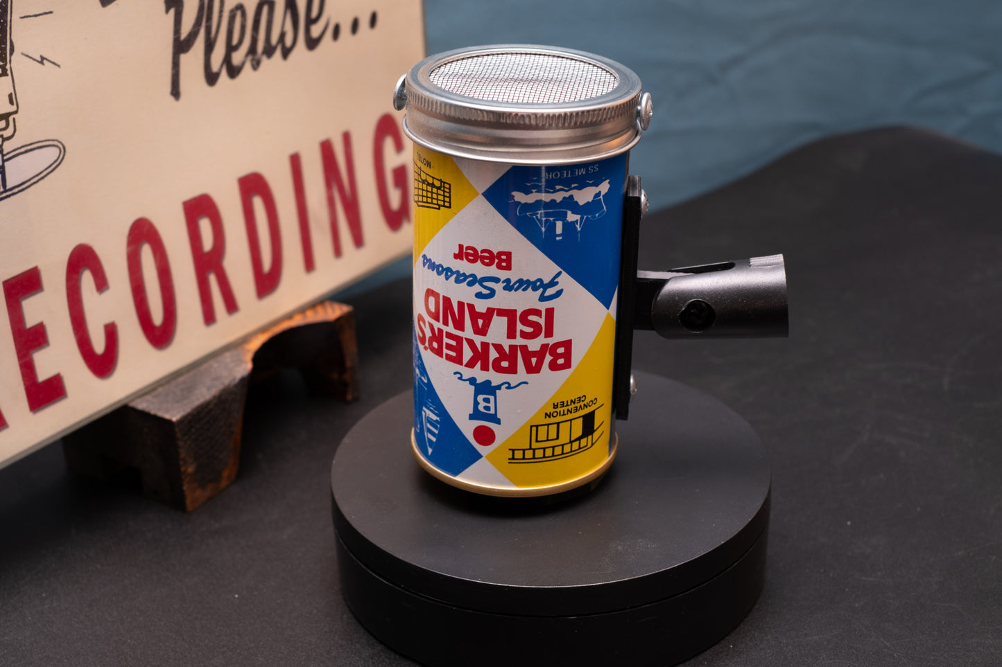 Lo Fi Beer Can Microphone - Wisconsin Barker's Island