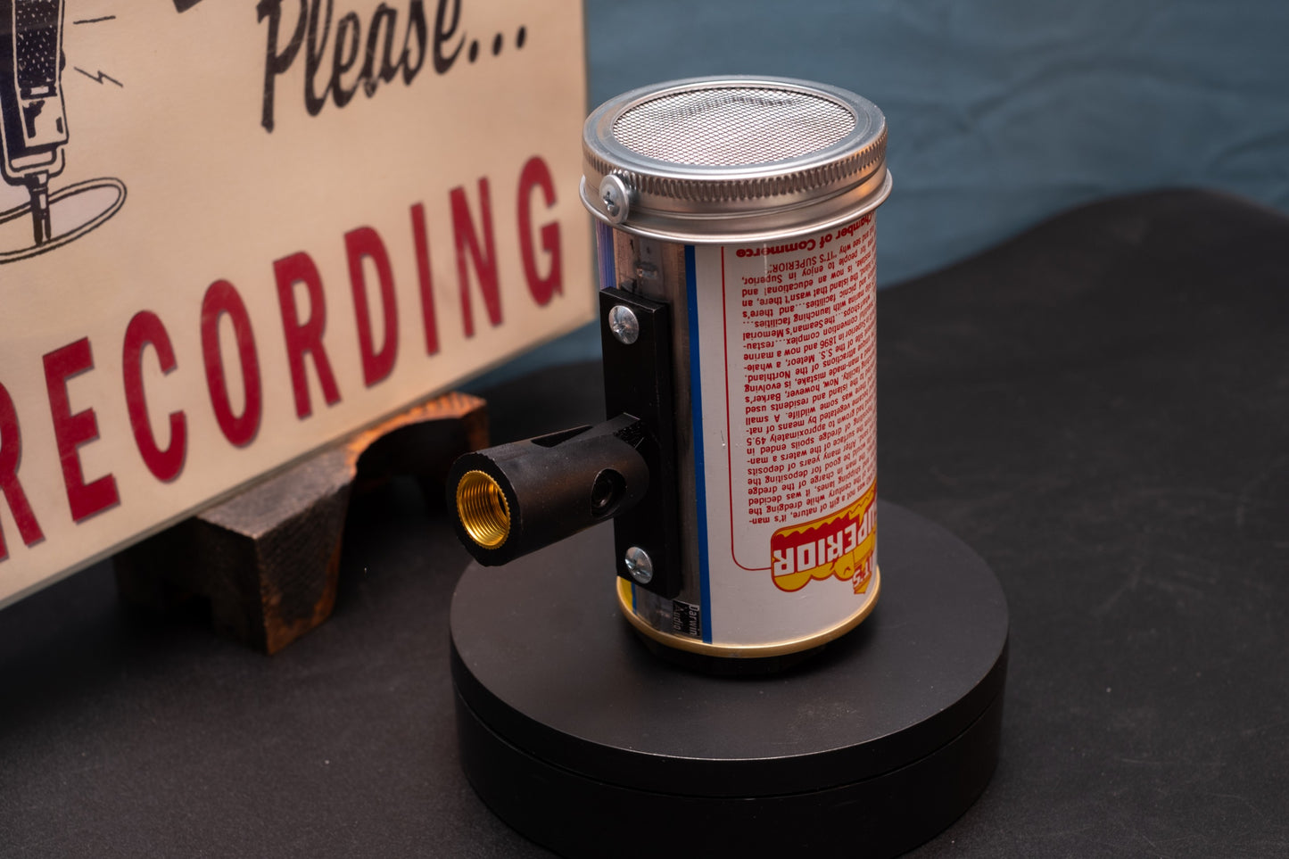 Lo Fi Beer Can Microphone - Wisconsin Barker's Island