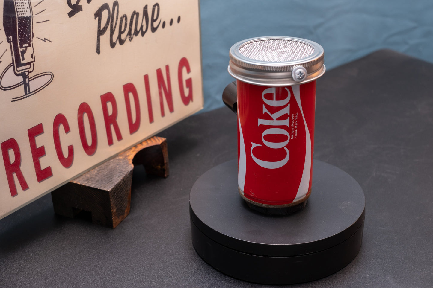 Lo Fi Soda Can Microphone - 1970s Canadian Coca Cola
