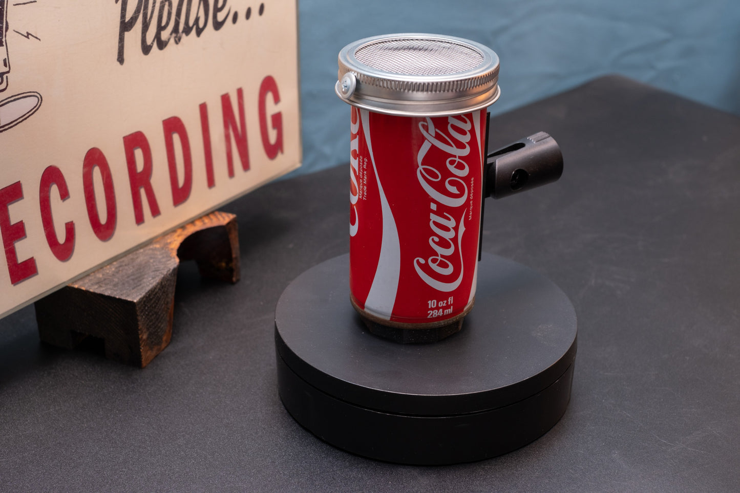 Lo Fi Soda Can Microphone - 1970s Canadian Coca Cola