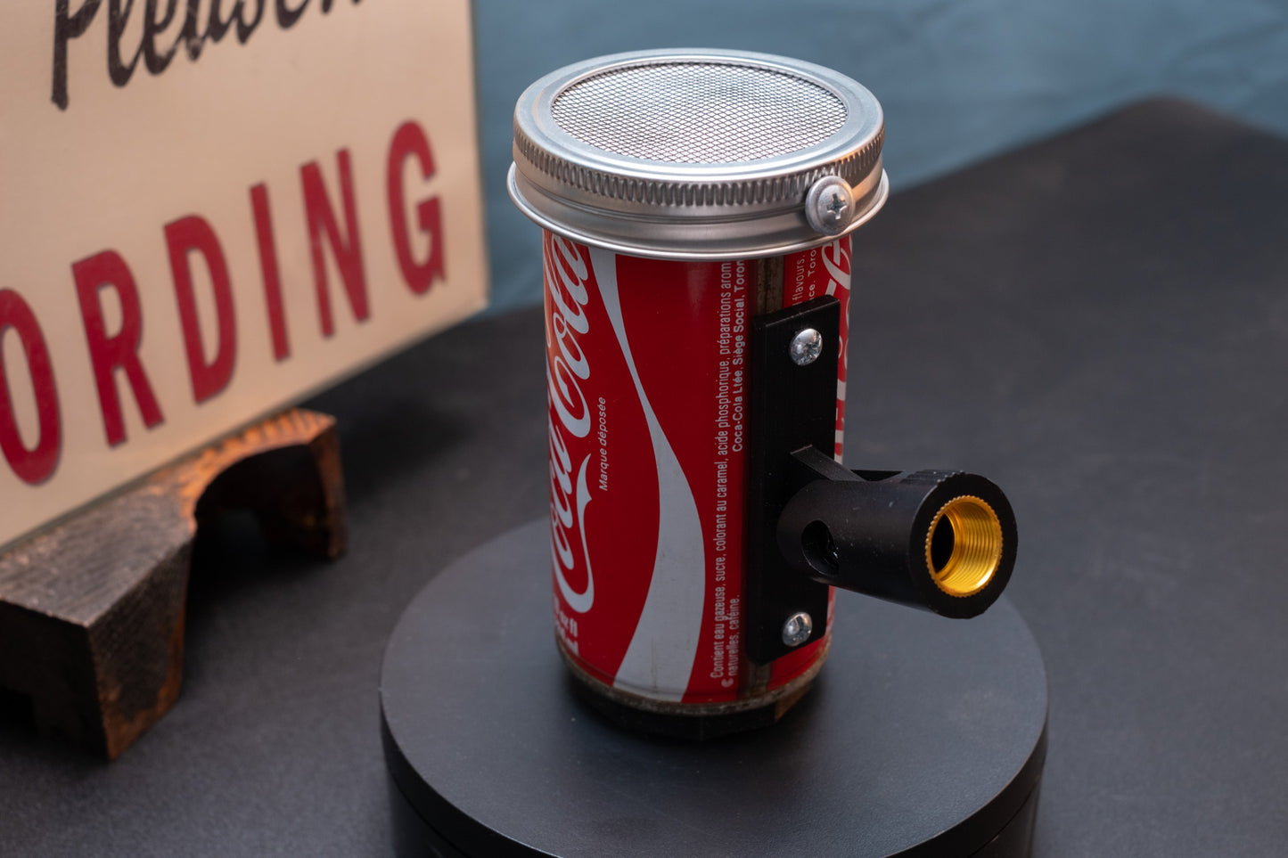 Lo Fi Soda Can Microphone - 1970s Canadian Coca Cola