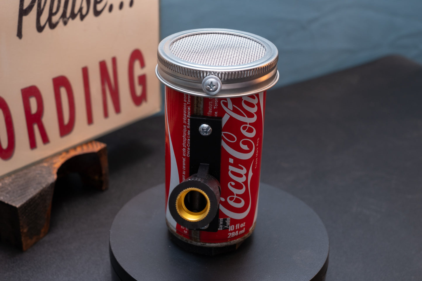 Lo Fi Soda Can Microphone - 1970s Canadian Coca Cola