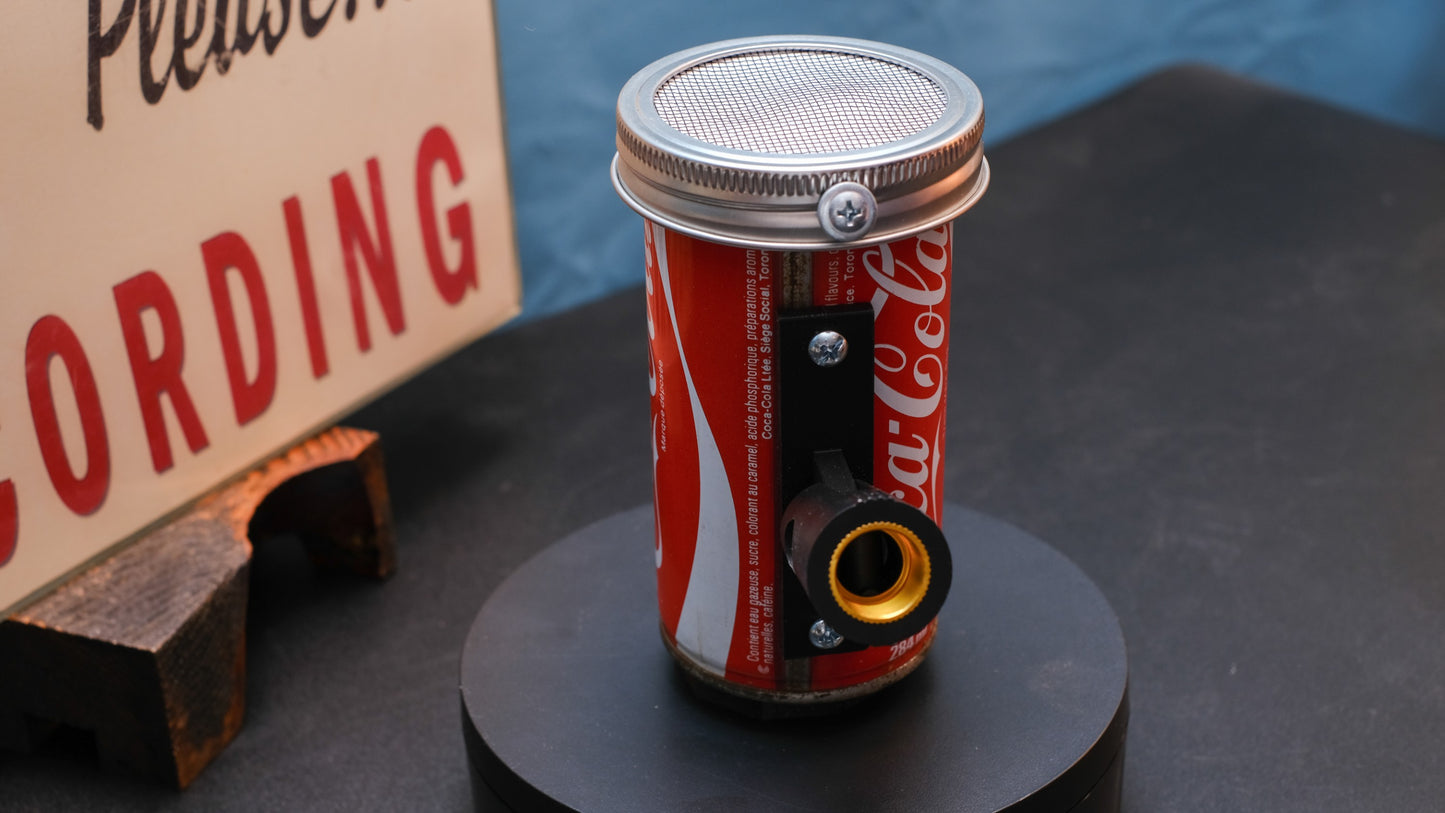 Lo Fi Soda Can Microphone - 1970s Canadian Coca Cola