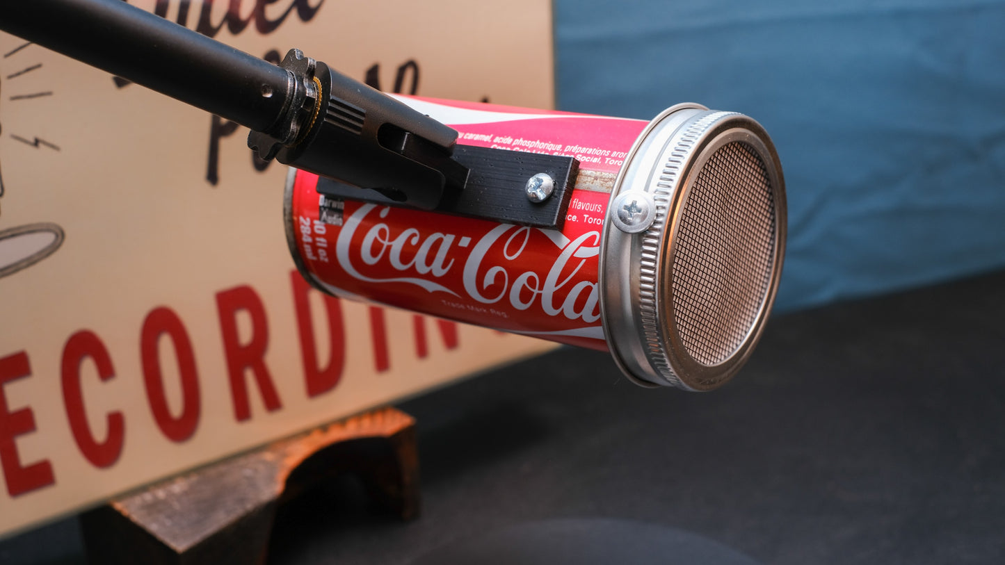 Lo Fi Soda Can Microphone - 1970s Canadian Coca Cola