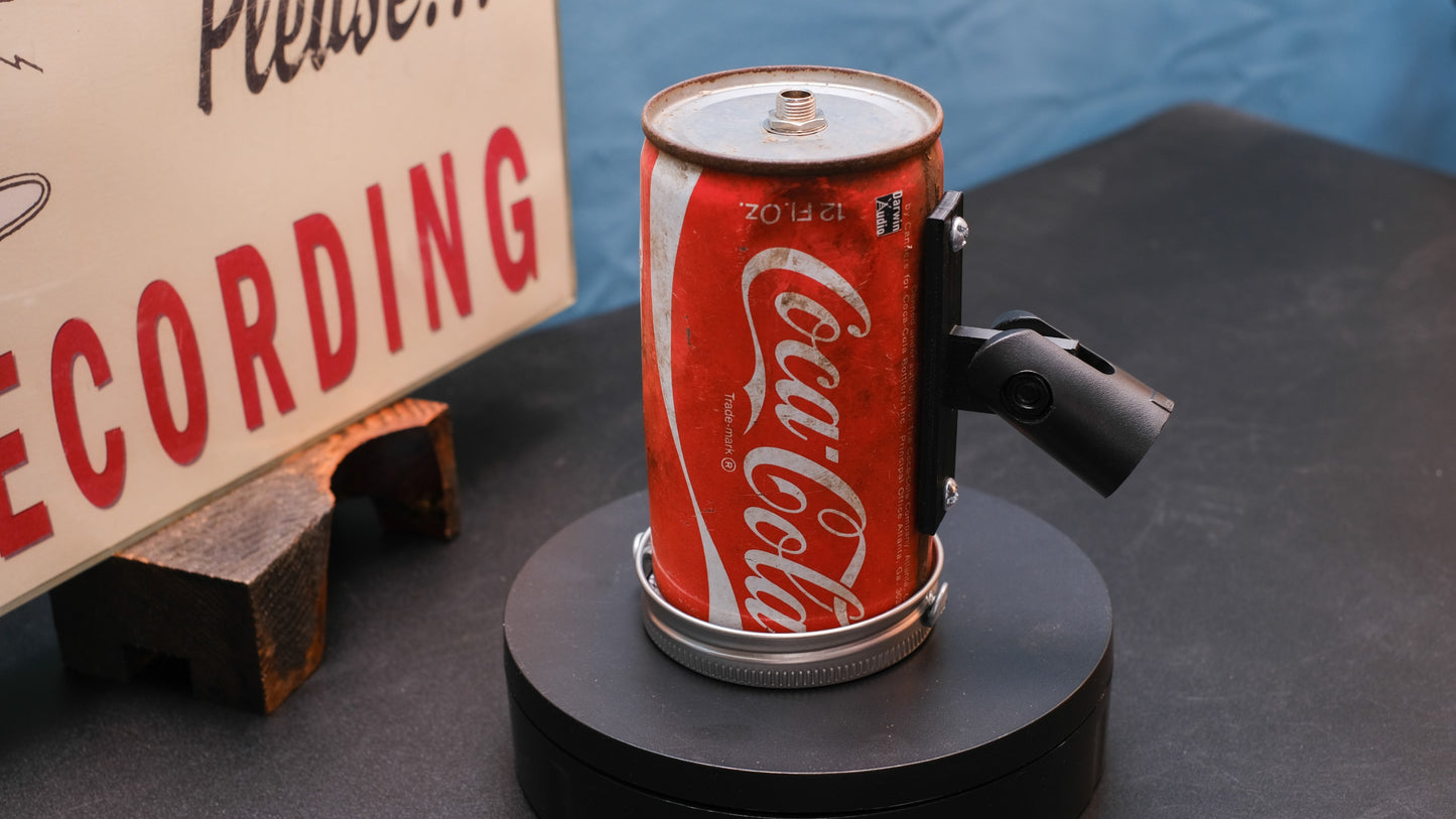 Lo Fi Soda Can Microphone - 1970s Backpack Coca Cola