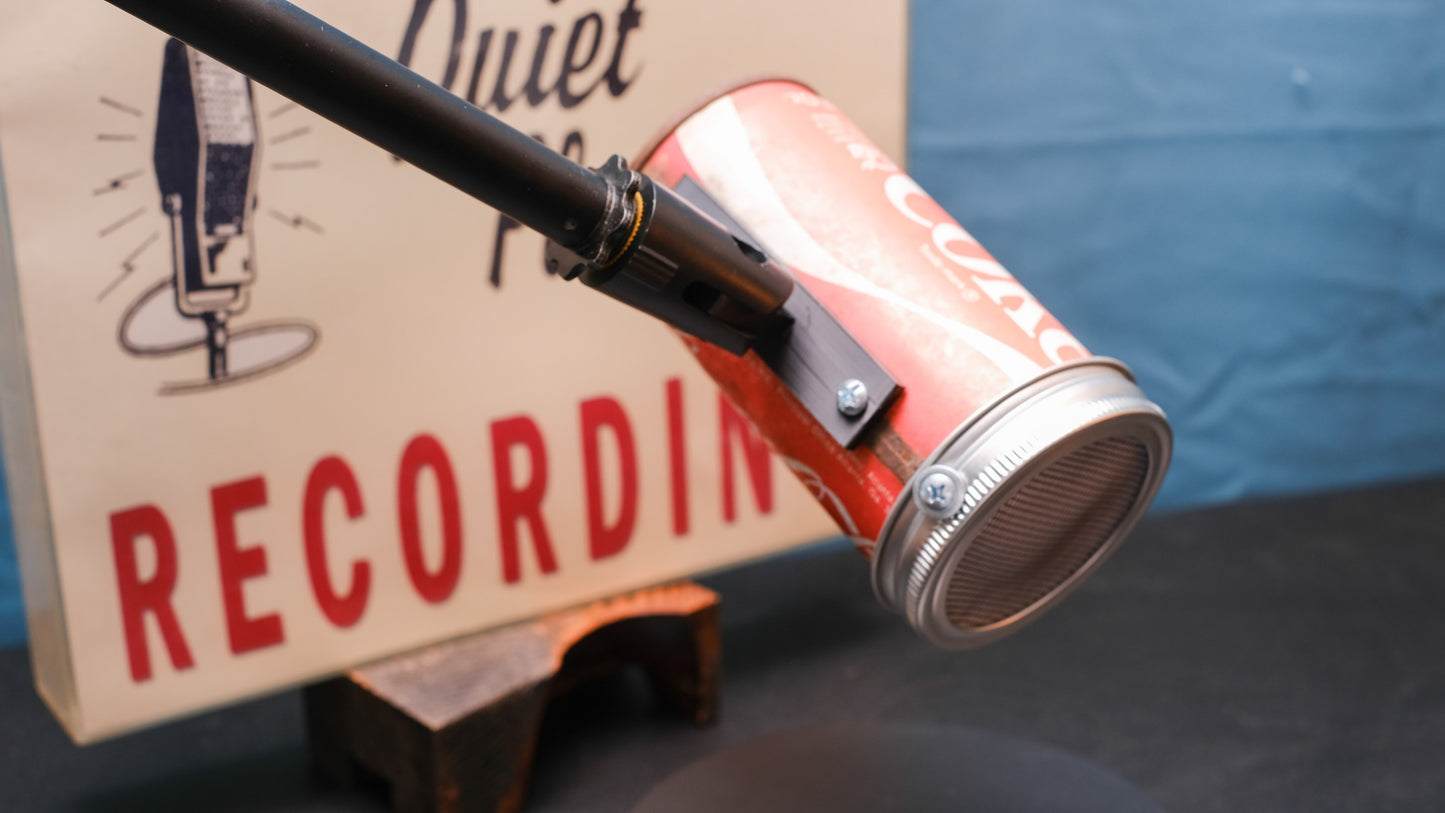 Lo Fi Soda Can Microphone - 1970s Backpack Coca Cola
