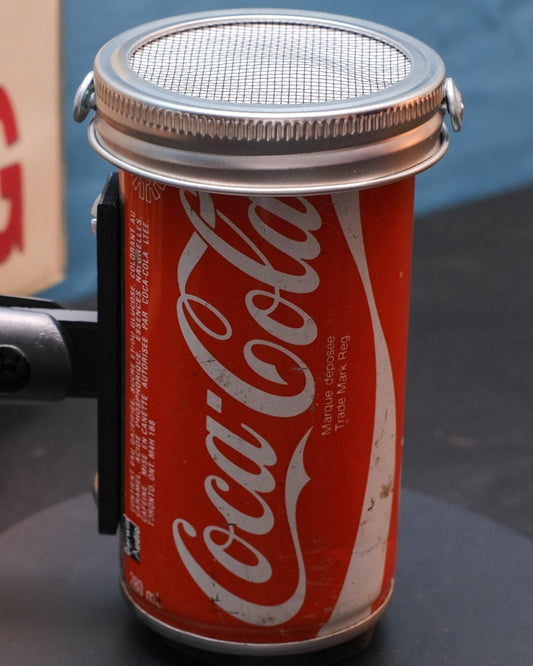 Lo Fi Soda Can Microphone - 1970s Toronto Canadian Coca Cola