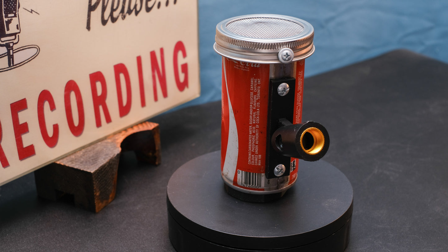Lo Fi Soda Can Microphone - 1970s Toronto Canadian Coca Cola