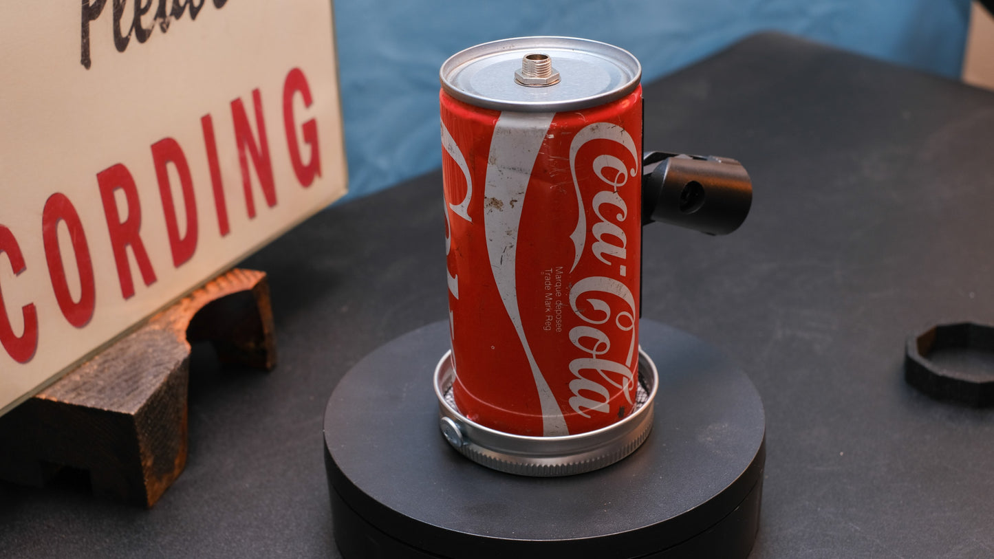 Lo Fi Soda Can Microphone - 1970s Toronto Canadian Coca Cola