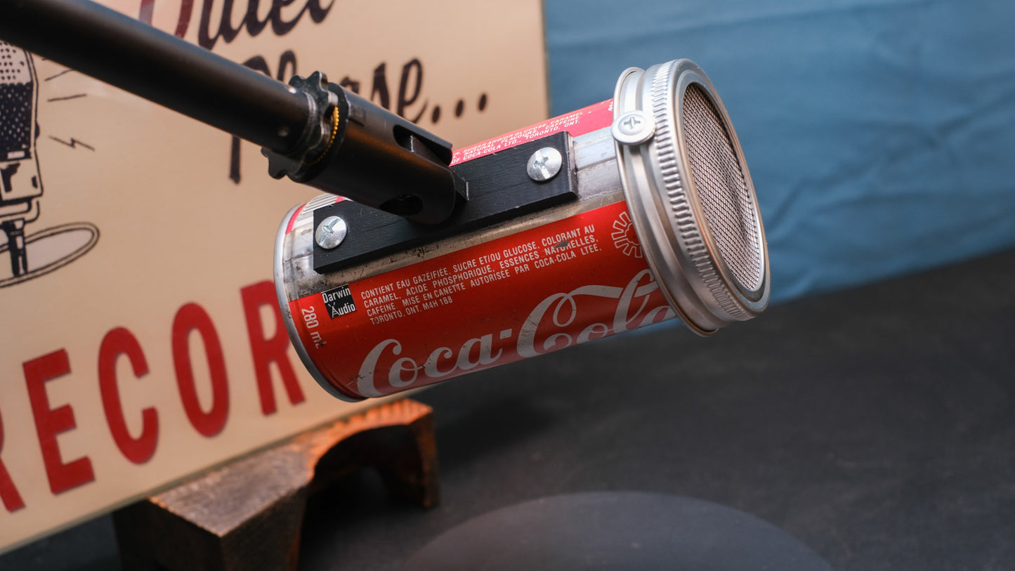 Lo Fi Soda Can Microphone - 1970s Toronto Canadian Coca Cola