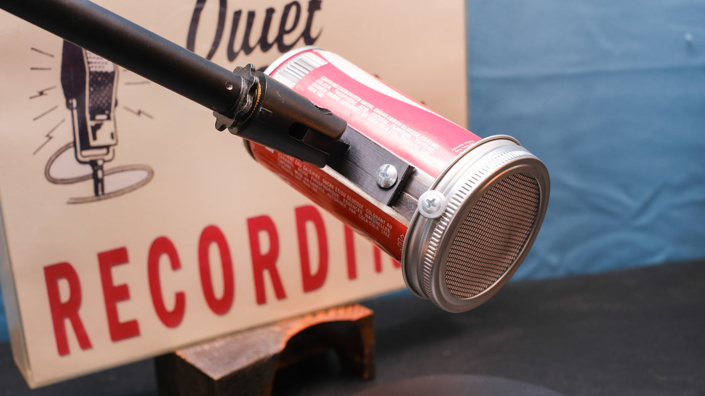 Lo Fi Soda Can Microphone - 1970s Toronto Canadian Coca Cola