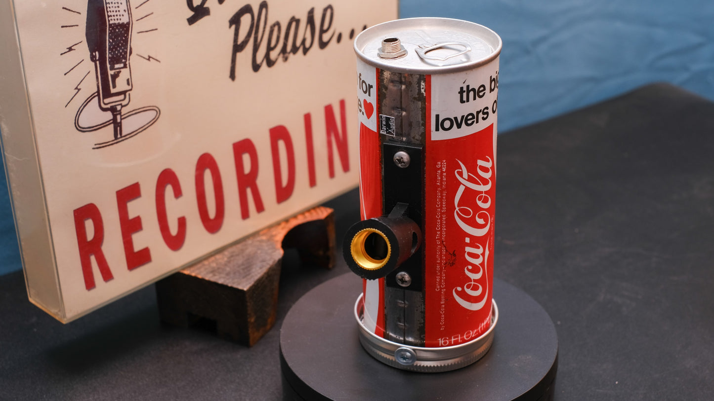 Lo Fi Soda Can Microphone - 1970s Tallboy Coca Cola