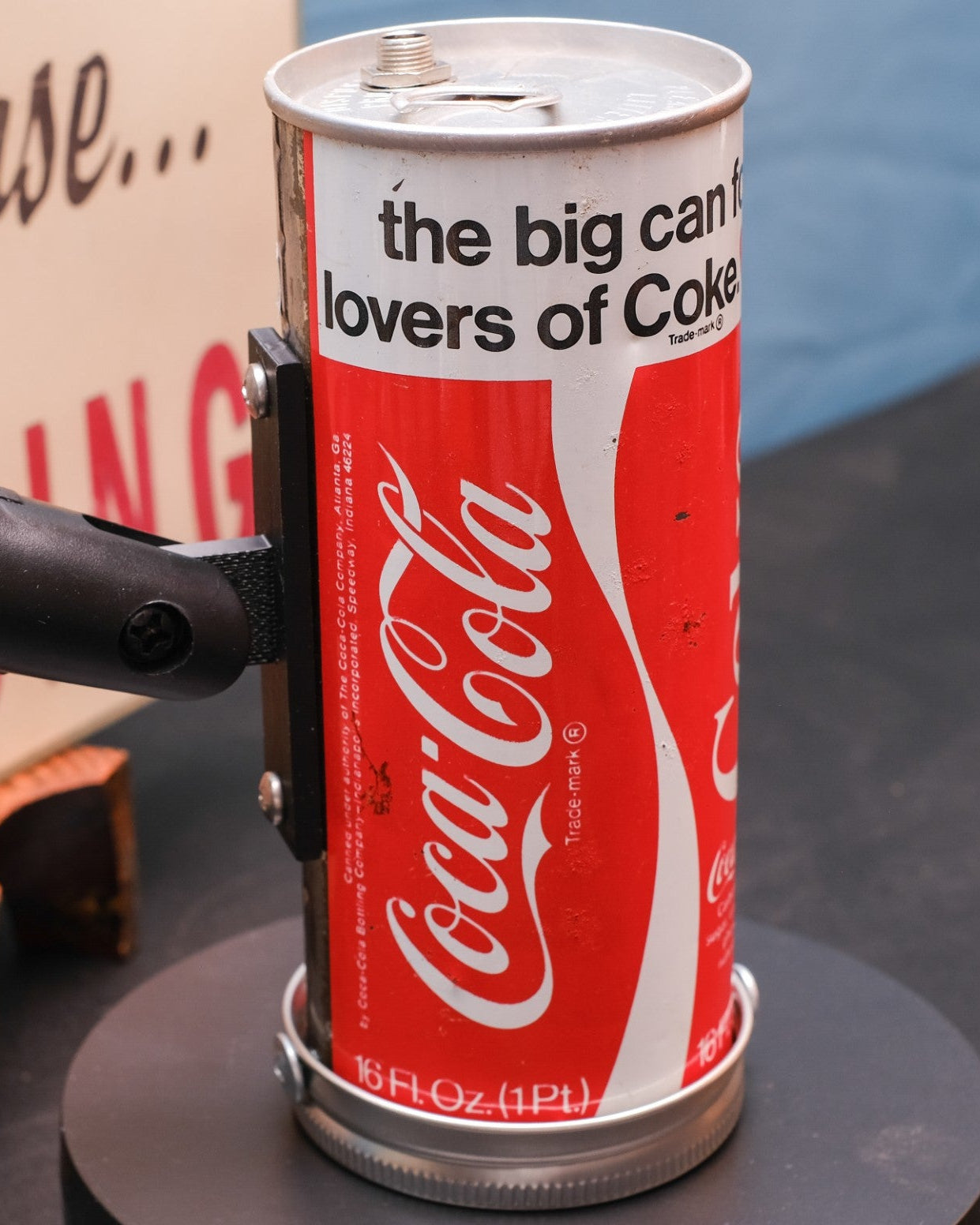 Lo Fi Soda Can Microphone - 1970s Tallboy Coca Cola
