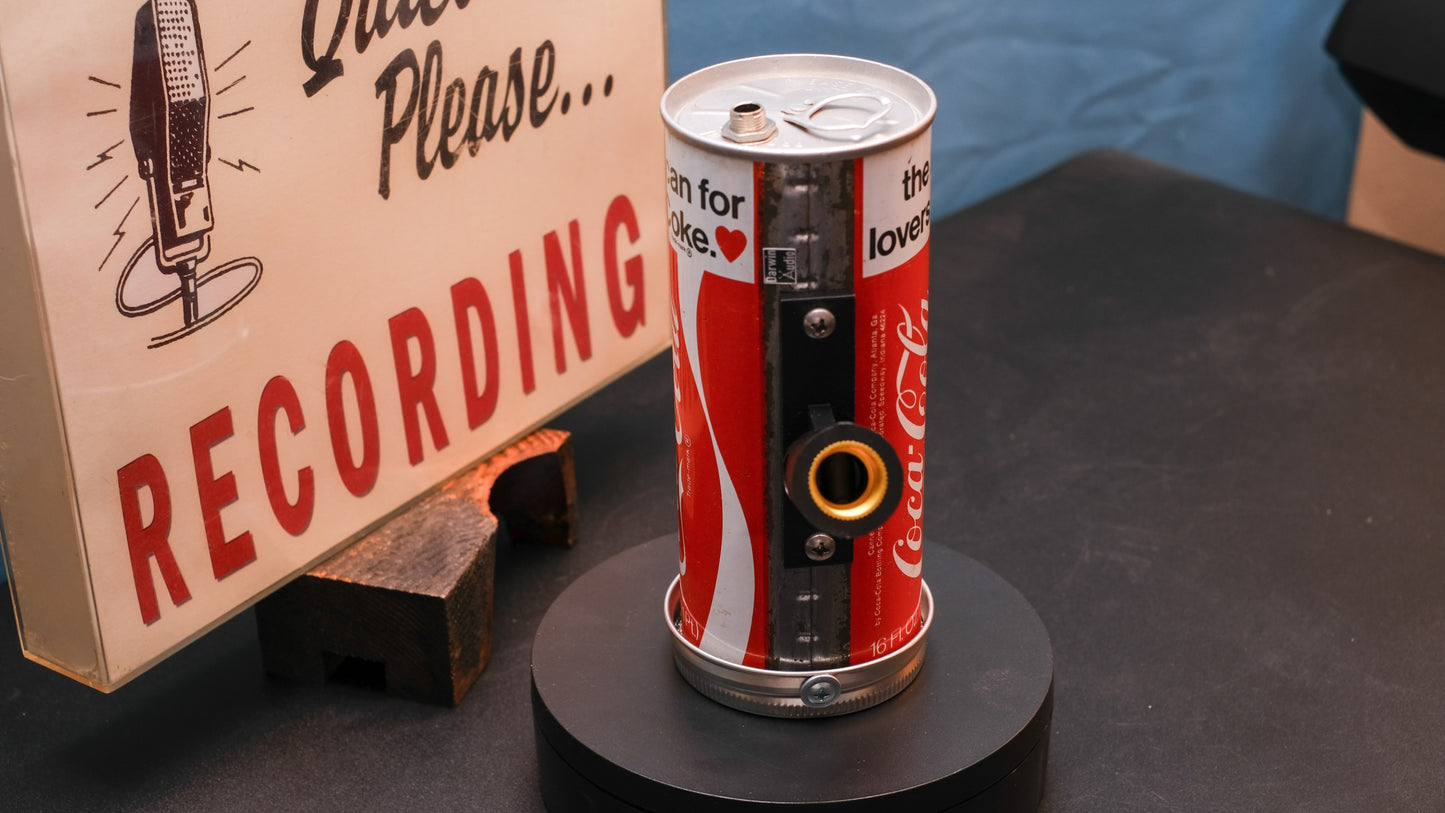 Lo Fi Soda Can Microphone - 1970s Tallboy Coca Cola