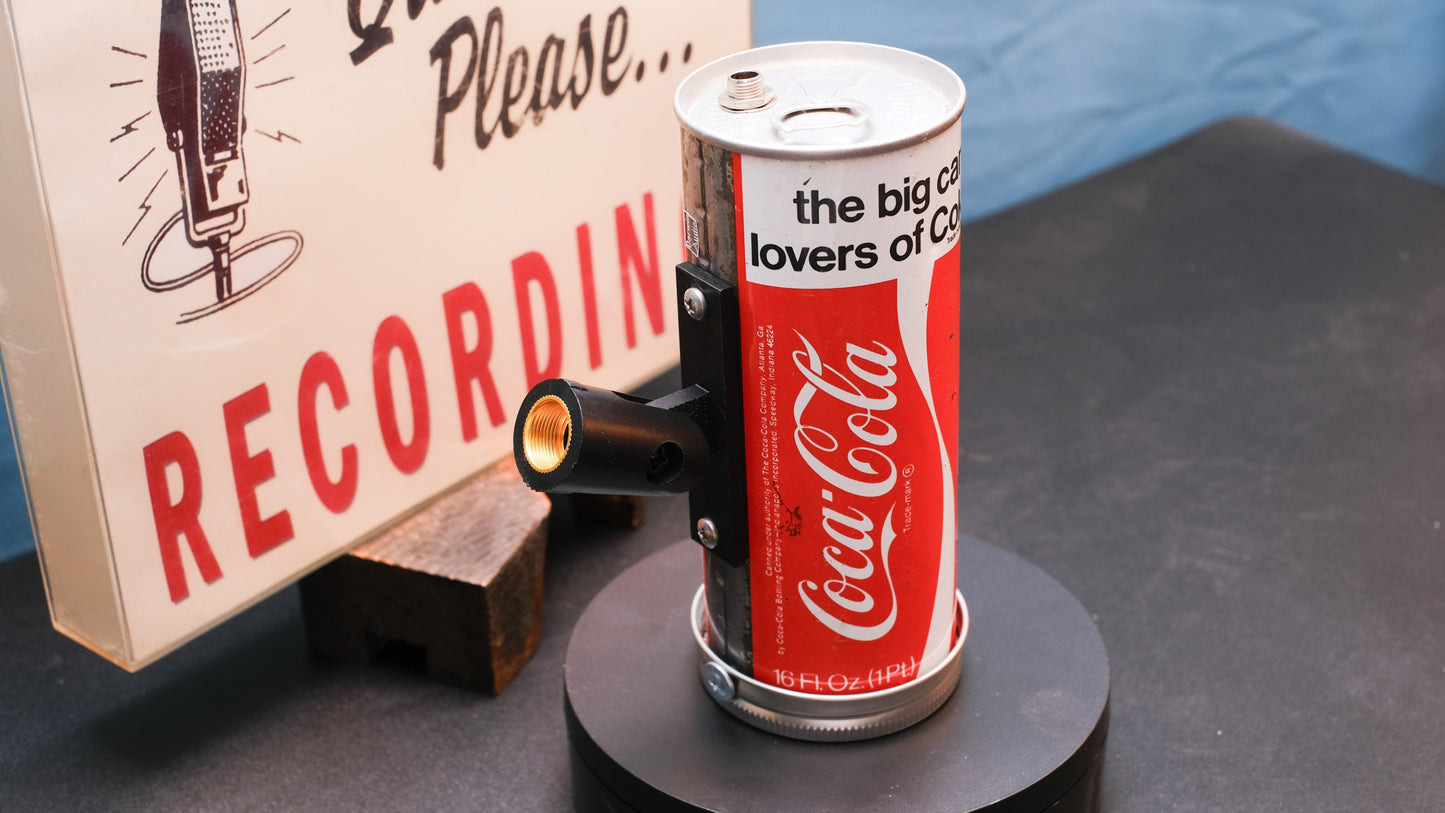 Lo Fi Soda Can Microphone - 1970s Tallboy Coca Cola