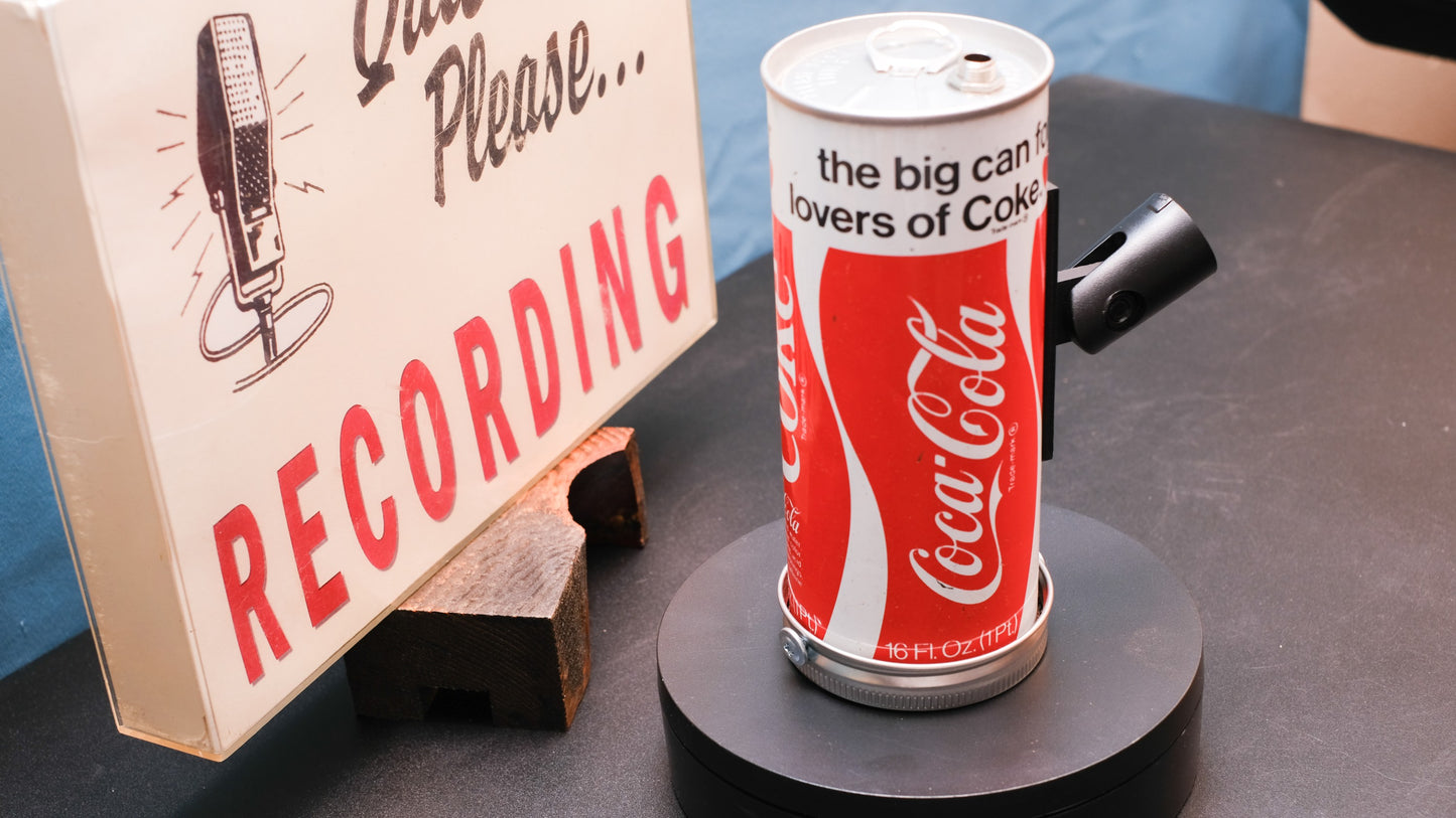 Lo Fi Soda Can Microphone - 1970s Tallboy Coca Cola