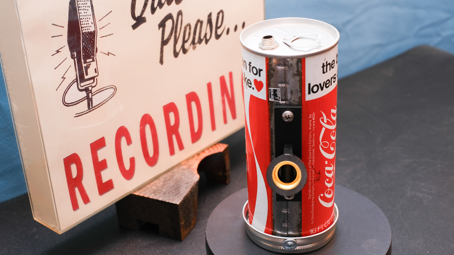 Lo Fi Soda Can Microphone - 1970s Tallboy Coca Cola