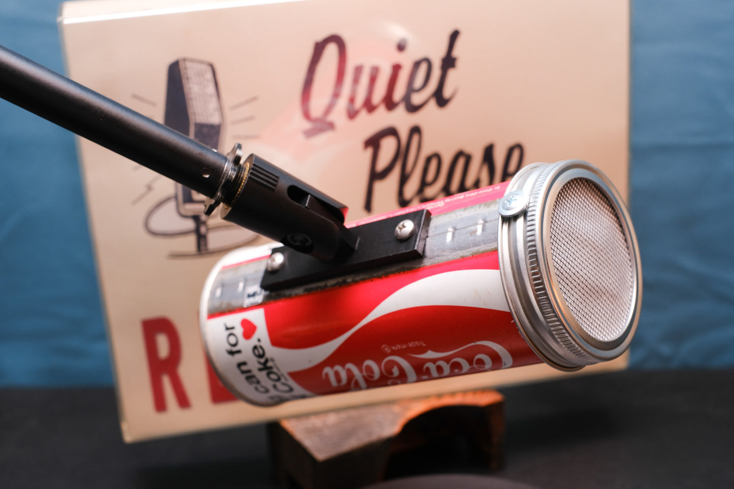 Lo Fi Soda Can Microphone - 1970s Tallboy Coca Cola