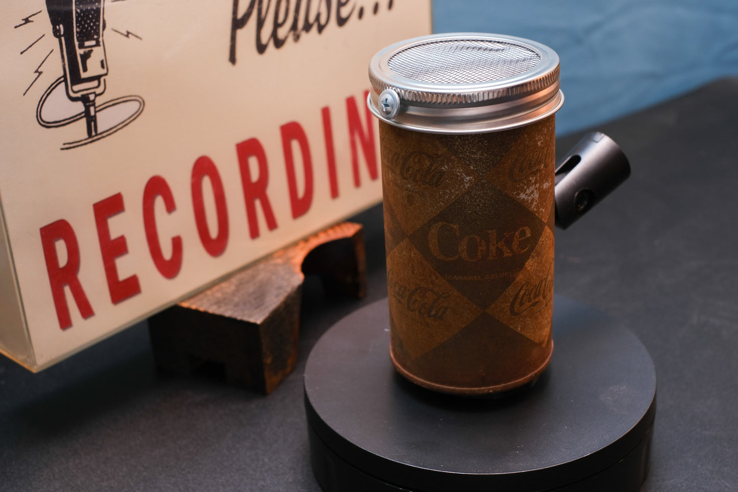 Lo Fi Soda Can Microphone - 1960s Vintage Coca Cola