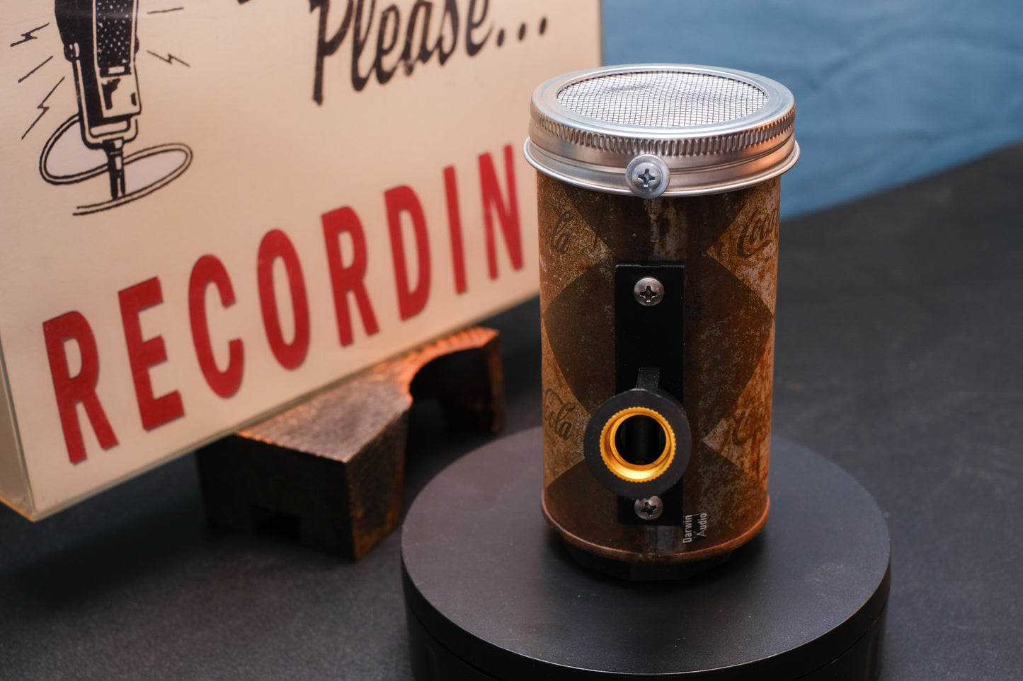 Lo Fi Soda Can Microphone - 1960s Vintage Coca Cola