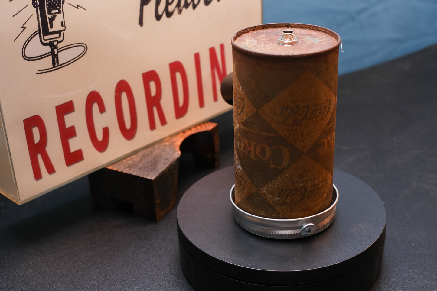 Lo Fi Soda Can Microphone - 1960s Vintage Coca Cola