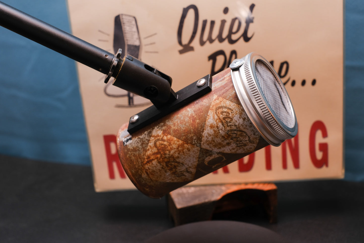 Lo Fi Soda Can Microphone - 1960s Vintage Coca Cola