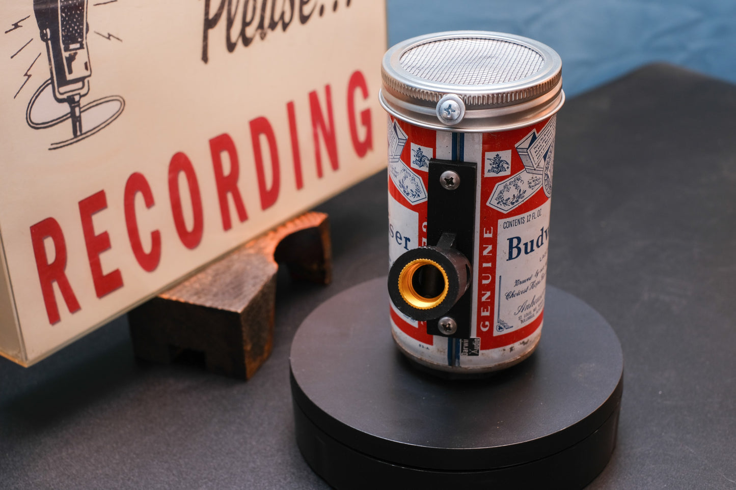 Lo Fi Beer Can Microphone - Classic Budweiser